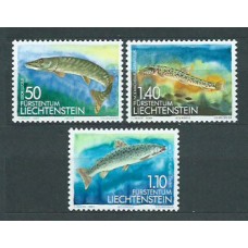 Liechtenstein - Correo 1989 Yvert 905/7 ** Mnh Fauna Peces