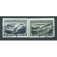 Liechtenstein - Aereo Yvert 7/8 usado Zeppelin