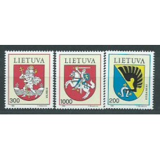 Lituania - Correo Yvert 436/8 ** Mnh Escudos