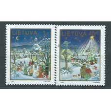 Lituania - Correo Yvert 522/3 ** Mnh Navidad