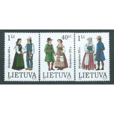 Lituania - Correo Yvert 535/7 ** Mnh Trajes Regionales