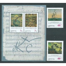 Lituania - Correo Yvert 542/3+H.8 ** Mnh Pinturas