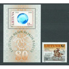 Lituania - Correo Yvert 592+H.15 ** Mnh Historia Postal