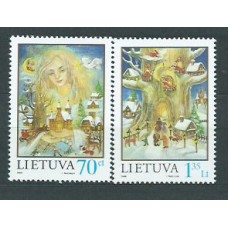 Lituania - Correo Yvert 595/6 ** Mnh Navidad