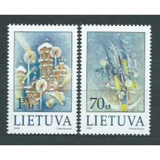 Lituania - Correo Yvert 628/9 ** Mnh Navidad