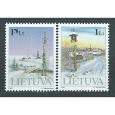 Lituania - Correo Yvert 653/4 ** Mnh Navidad