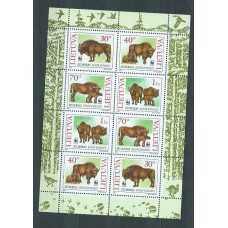 Lituania - Hojas Yvert 7 ** Mnh Fauna