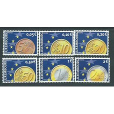 Luxemburgo - Correo 2001 Yvert 1497/502 ** Mnh Numismatica euro