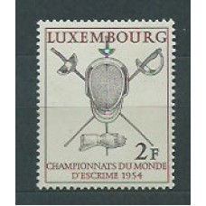 Luxemburgo - Correo 1954 Yvert 482 * Mh Deportes Esgrima