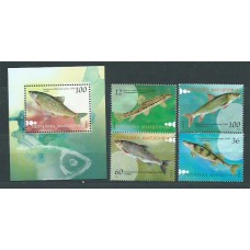 Macedonia - Correo Yvert 407/10+Hb 16 ** Mnh Fauna Peces