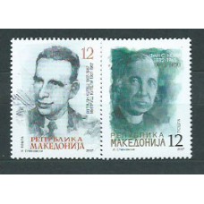 Macedonia - Correo Yvert 424/5 ** Mnh Personajes