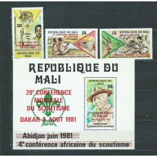 Mali - Correo Yvert 429/31+H.15 ** Mnh  Scoutismo