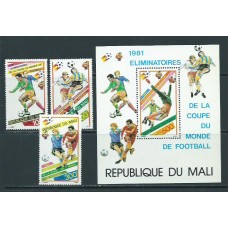 Mali - Aereo Yvert 411/3+H.13 ** Mnh  Deportes fútbol