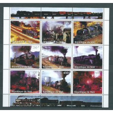 Mali - Correo Ferrocarriles 9 valores ** Mnh  Trenes