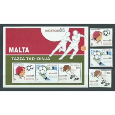 Malta - Correo 1986 Yvert 729/31+Hb 9 ** Mnh Fútbol
