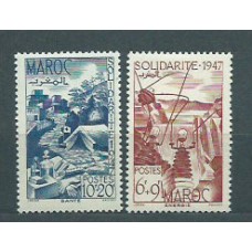 Marruecos Frances - Correo 1948 Yvert 266/7 * Mh