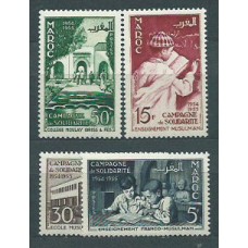 Marruecos Frances - Correo 1955 Yvert 339/42 ** Mnh