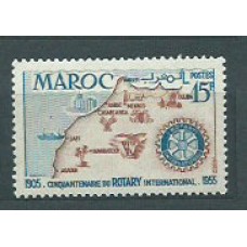 Marruecos Frances - Correo 1955 Yvert 344 ** Mnh  Club Rotay