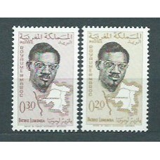 Marruecos Frances - Correo 1962 Yvert 429/30 ** Mnh  Patrice Lumumba