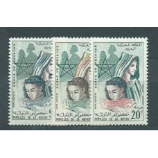 Marruecos Frances - Correo 1962 Yvert 431/3 ** Mnh