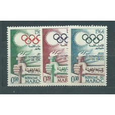Marruecos Frances - Correo 1964 Yvert 476/8 ** Mnh  Olimpiadas de Toquio