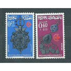 Marruecos Frances - Correo 1966 Yvert 506/7 ** Mnh  Cruz roja