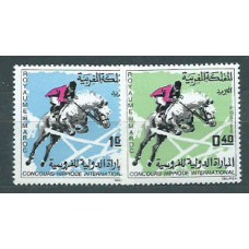 Marruecos Frances - Correo 1967 Yvert 529/30 ** Mnh  Deportes hípica