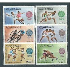 Marruecos Frances - Correo 1968 Yvert 572/7 ** Mnh  Olimpiadas de Méjico