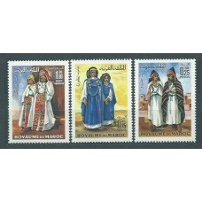 Marruecos Frances - Correo 1969 Yvert 582/3+A 116 ** Mnh  Trajes regionales