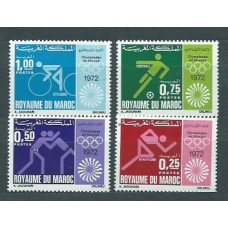 Marruecos Frances - Correo 1972 Yvert 642/5 ** Mnh  Olimpiadas de Munich