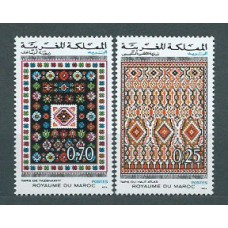 Marruecos Frances - Correo 1973 Yvert 692/3 ** Mnh  Tapices