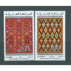Marruecos Frances - Correo 1974 Yvert 715/6 ** Mnh  Tapices