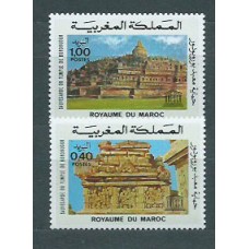 Marruecos Frances - Correo 1976 Yvert 754/5 ** Mnh  Templo de Borobudur