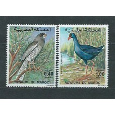 Marruecos Frances - Correo 1976 Yvert 777/8 ** Mnh  Fauna aves