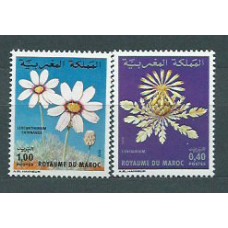 Marruecos Frances - Correo 1979 Yvert 837/8 ** Mnh  Flores