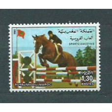 Marruecos Frances - Correo 1981 Yvert 903 ** Mnh  Deportes hípica