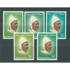 Marruecos Frances - Aereo Yvert 119/23 ** Mnh  Hassan II