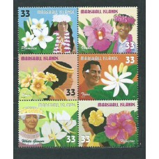 Marshall - Correo 1999 Yvert 1098/103 ** Mnh Flores