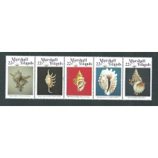 Marshall - Correo 1986 Yvert 119/23 ** Mnh Fauna Marina. Conchas