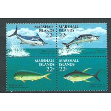 Marshall - Correo 1986 Yvert 124/7 ** Mnh fauna Marina. Peces