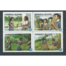 Marshall - Correo 1986 Yvert 132/5 ** Mnh Scouts