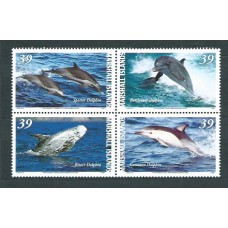 Marshall - Correo 2007 Yvert 2029/32 ** Mnh Fauna. Ballenas. Delfines