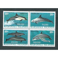Marshall - Correo 1984 Yvert 55/8 ** Mnh Fauna Marina. Delfines