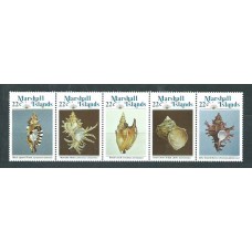 Marshall - Correo 1985 Yvert 73/7 ** Mnh Fauna Marina. Conchas