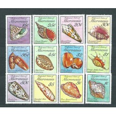 Micronesia - Correo 1989 Yvert 101/12 ** Mnh Fauna Marina. Conchas