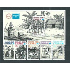 Micronesia - Correo 1986 Yvert 36+Av 18/21+HB 1 ** Mnh Exposición Filatelica