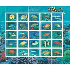 Micronesia - Correo 1996 Yvert 388/412 ** Mnh Fauna Marina. Peces