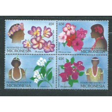 Micronesia - Correo 1989 Yvert 83/86 ** Mnh Flores