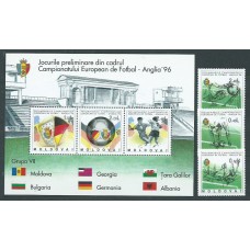 Moldavia - Correo Yvert 119/21+Hb 7 ** Mnh Fútbol