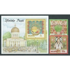 Moldavia - Correo Yvert 197/8+Hb 14 ** Mnh Pascuas